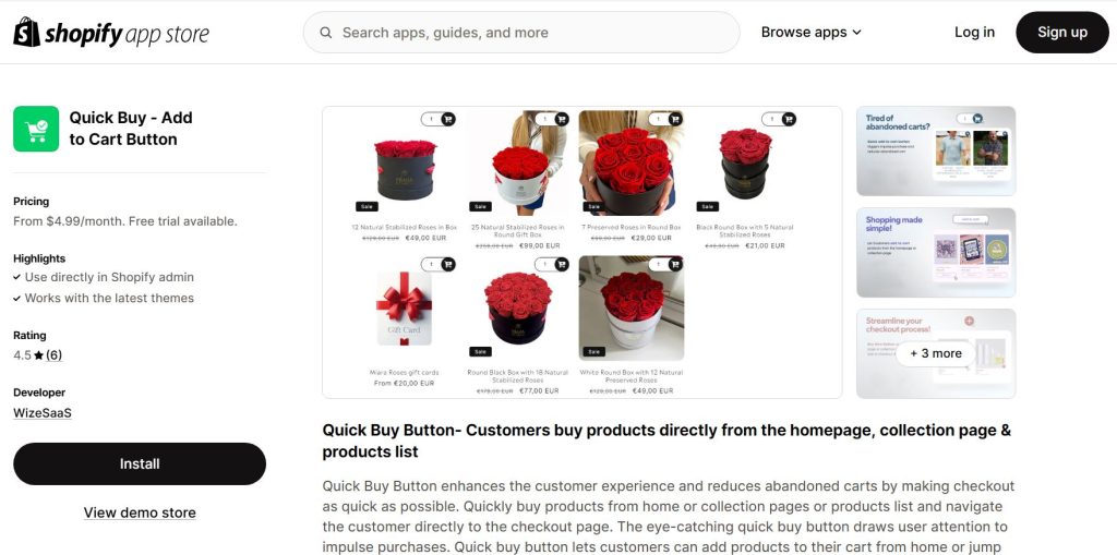 WizeSaaS add to Cart